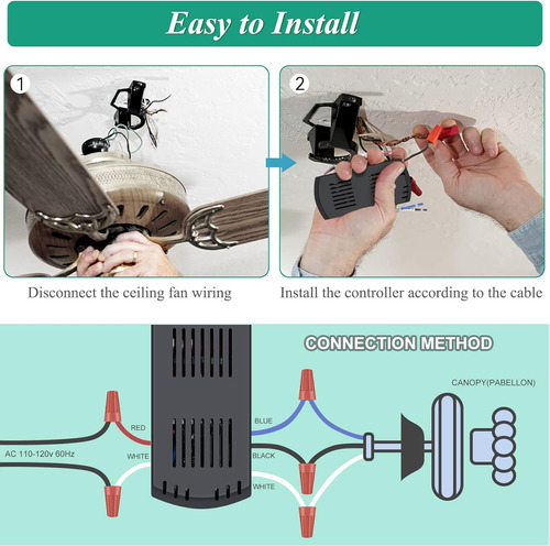 Kit De Control Remoto Universal De Ventilador De Techo Smart