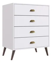 Comprar Comodas Cajoneras 4 Cajones Living Dormitorio Compacta Color Blanco