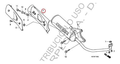 Protector Cubre Escape Honda Elite 125 Original En Honda Guillon Sk