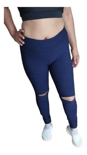 CALÇA LEG MEIA PERNA RASGADA LASER - Legging Rasgada Laser Calça