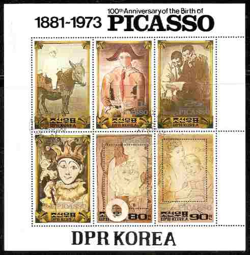 Pinturas De Picasso Serie Completa 6 Estampillas En H Block