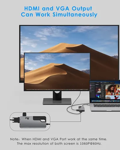 Adaptador Usb C A Hdmi Ethernet Rj45 Macbook Usb Win