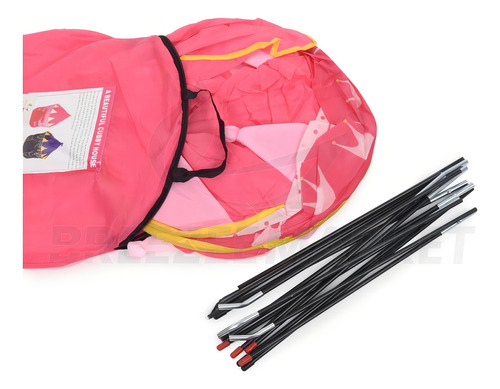 Castillo Carpa Mágico Niños Portátil Plegable Divertido Color Rosa