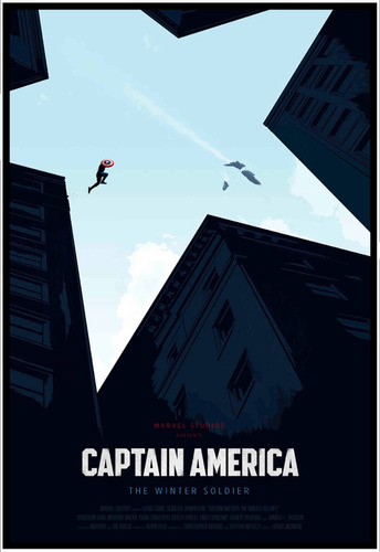 Cuadro Poster Premium 33x48cm Capitan America Avengers
