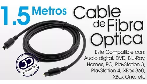 Cable De Fibra Optica 1.5 Metros Audio Digital Alta Calidad