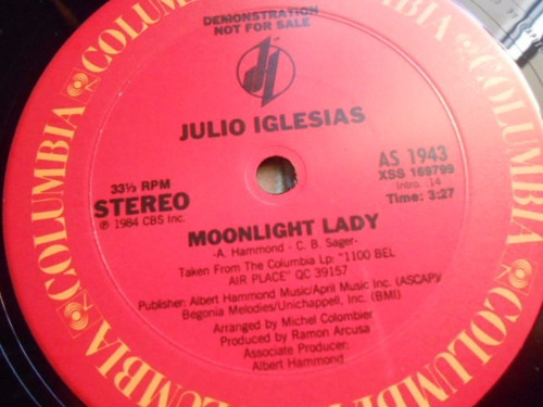 Vinil Julio Iglesias Moonlight Lady, Lp Mix Importado