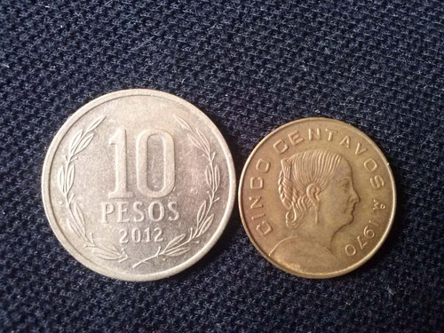 Moneda México Cinco Centavos Bronce 1970 (c31)