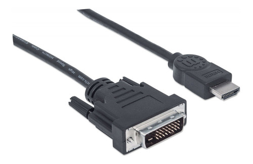 Cable Manhattan Para Monitor Hdmi Macho A Dvi-d 24+1 Macho