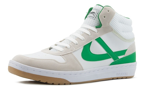 Tenis Urbano Para Caballero Panam Bota Blanco Verde 22-29