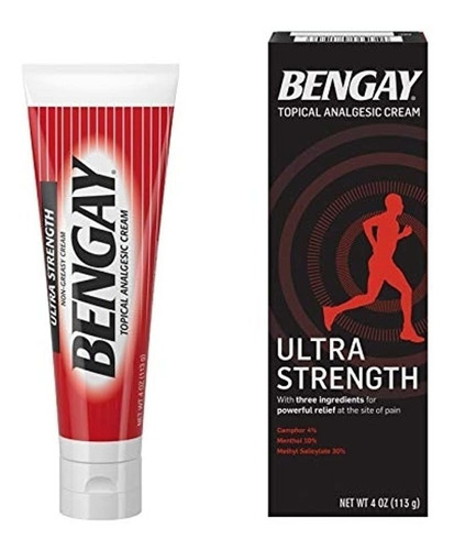 Crema AnaLGésica Bengay Sin Grasa Para Alivio De Dolor, 0743