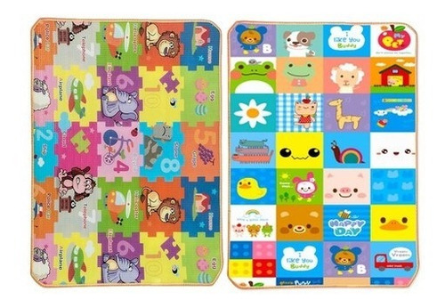 Tapete Infantil Educativo Atividades Duplo 120x90 Gigante