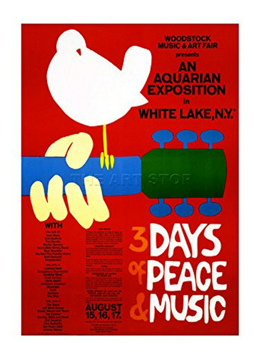 Concierto Del Festival De Música Woodstock Ny Peace Dove Lov