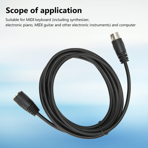 Cable De Extensión Midi De 3 Metros Conector Macho A Hembra