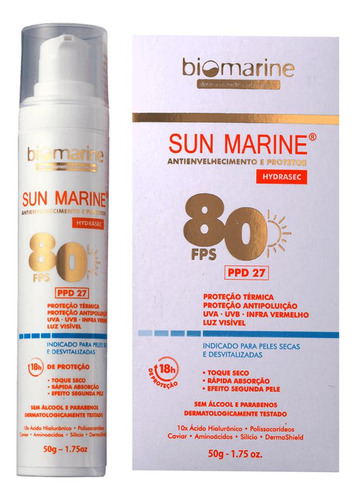 Sun Marine 80 Fps Antienvelhecimento Biomarine
