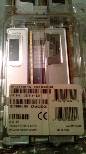 Memoria Hp Ddr2 De 2gb Para Servidores Hp Dl380