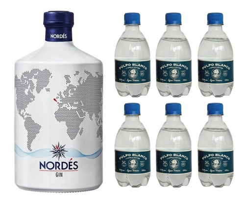 Gin Nordés 700ml - Atlantic Galician Gin + 6 Tónicas - Combo