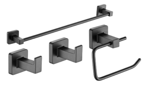 Juego Grifería Arq Negro De Baño 10400 10404 10406 73028ne Accesorios Cube 4 Piezas Griferia Lavatorio Bidet Ducha