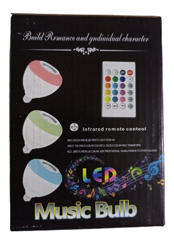 Ampolleta Led Bluetooth Parlante Lámpara Multicolor Fiesta