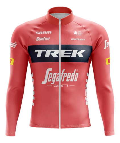 Jersey Ciclismo Ruta Mtb Trek Salmon Manga Larga