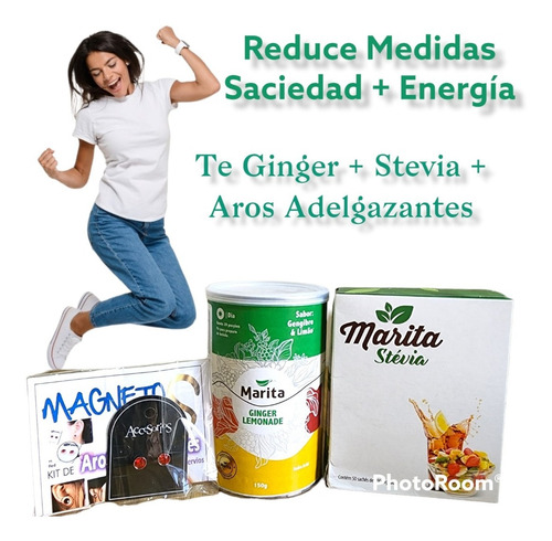 Ginger Te Marita + Stevia + Aros Sin Ansiedad Adelgazante