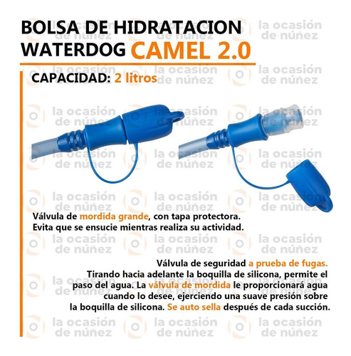 Bolsa De Hidratacion Waterdog 2 Lts Camel Running Trekking