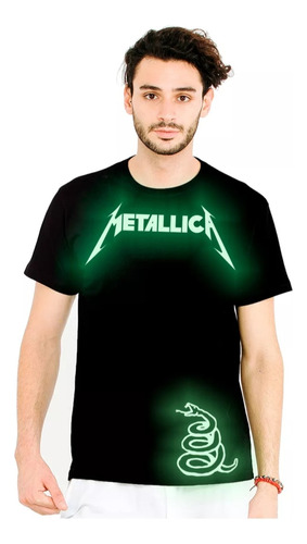 Playera Brilla En La Oscuridad Rock Metallica 