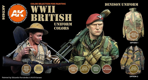 3g 2 British Uniform Colors Pintura Modelado Plastico