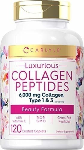 Peptidos De Colageno 6000 Mg 1 Y 3 Con Vitamina C 120 Cap