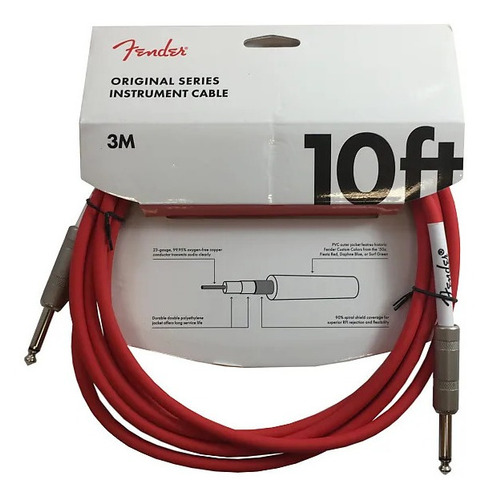 Cable Fender Original 10  Rojo 0990510010