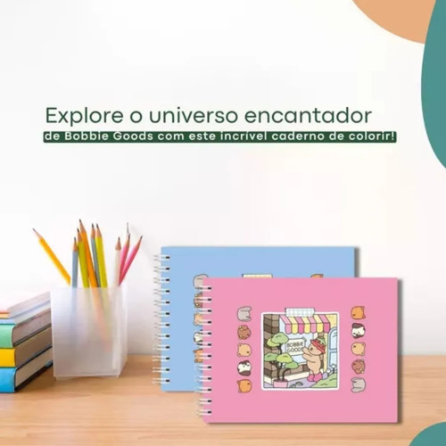 Libro Para Colorear Bobbie Goods, 50 Páginas, Tapa Dura, Bob