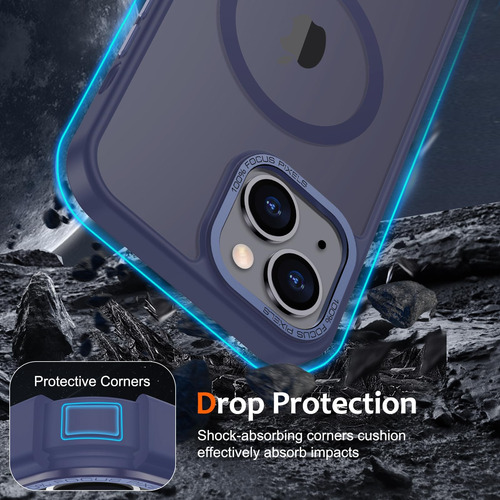 Anuck Para iPhone 13 Case Magnetic Telephip Magnetic Con Tpu