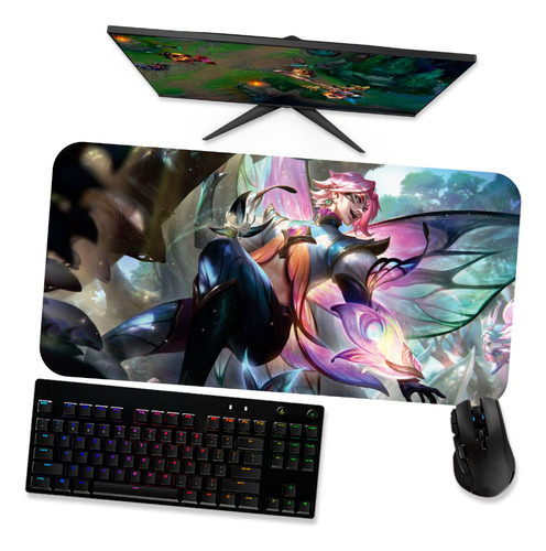 Mousepad Gamer 80x40cm- Lol - Ezreal Corte Das Fadas 1