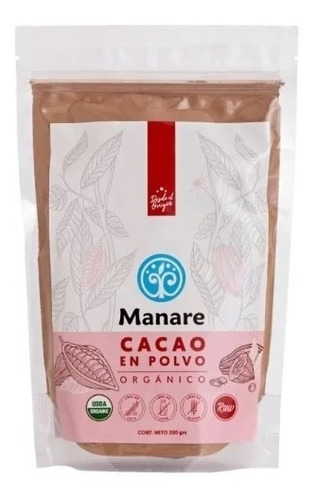 Cacao En Polvo Orgánico 200g - Manare