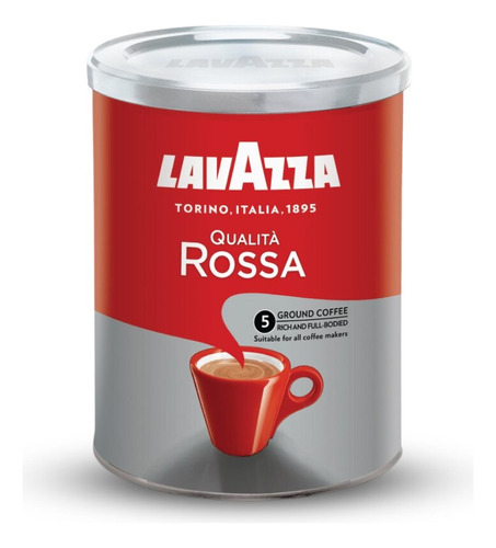 Café Lavazza Grano Molido Qualita Rossa Lata - 250g