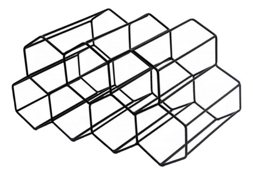 Mostrador De Metal Apilable Hexagonal Geométrico Estante