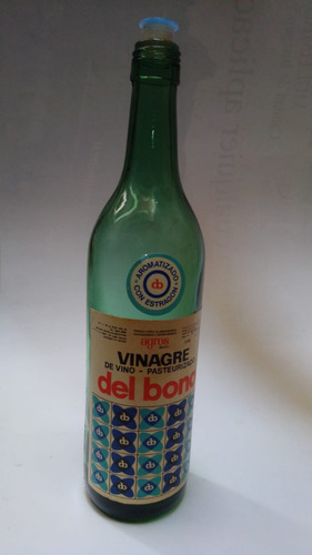Botella Vinagre Del Bono Antigua 1978 Vacia Zona Caballito