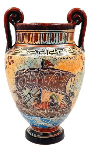 Krater Voluta Griega Antigua 24 Cm Muestra Dio Dionisio