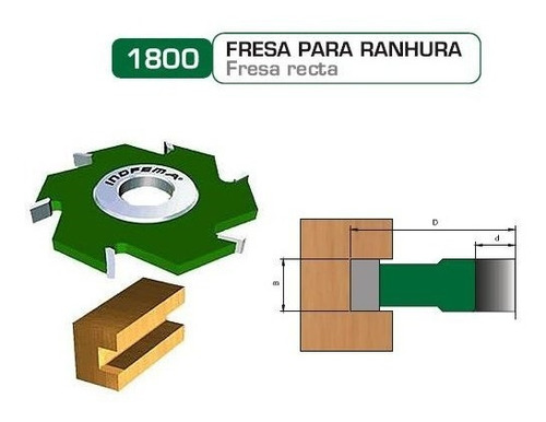 Fresa Reta 10mm Em Widea - 1800.05