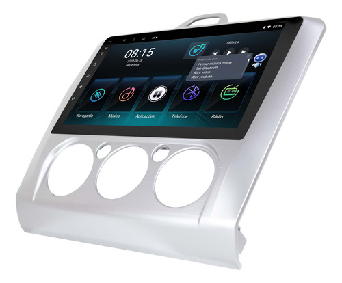Multimidia Focus 08/13 9p Android 14.0 2gb Voz Carplay Qled