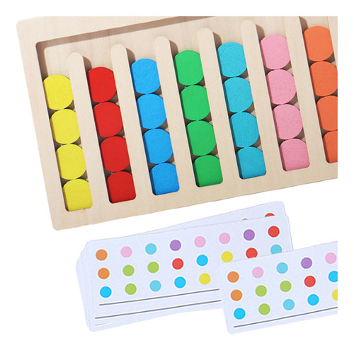 Juguetes De Madera Montessori, Juguetes A Juego 8 Colores