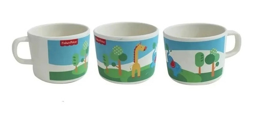 Imagen 5 de 8 de Set Alimentacion Bebe Bamboo Plato Vaso Fisher Price 5pz