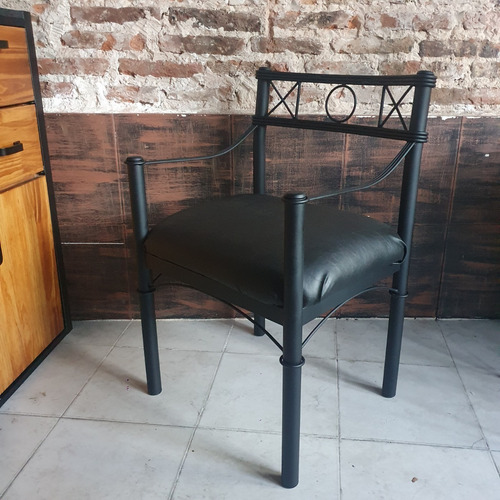 Imagen 4 de 4 de Sillon De Hierro Imperio Brazo De Hierro + Tapizado 50x45