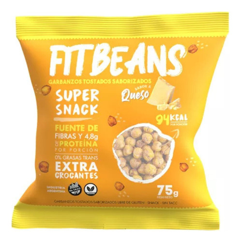 Garbanzos Tostados Sabor Queso Fitbeans Vegano Sin Tacc 75gr
