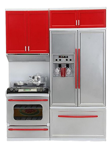 Juego De Cocina Sf New Red Mini Kitchen Pretend Play