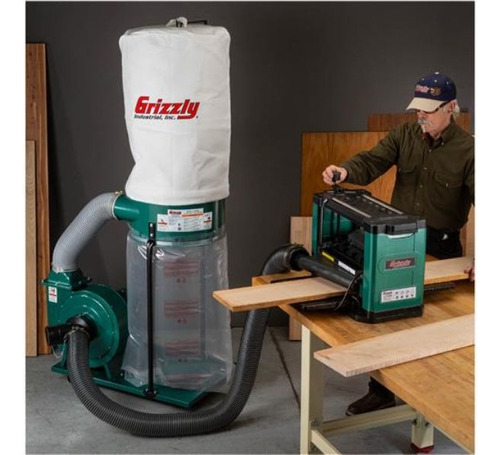 Cepillo Cepilladora De Banco 13 PuLG 2 Hp Grizzly G0939 Color Verde