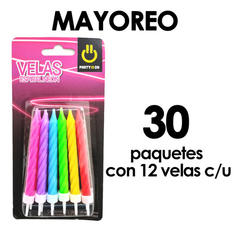 Velas P Pastel Colores Mayoreo Cumpleaños Velitas Fiesta -