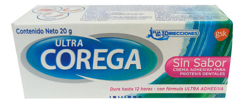 Crema Corega 3d Ultra Sin Sabor 20 Gr