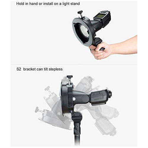 Soporte De Flash Forma De S Tipo Bowens Mount V1 Ad200p...
