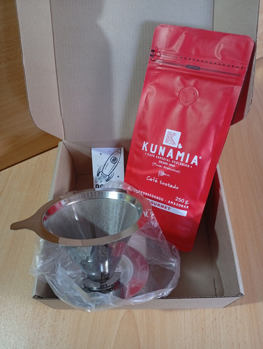 Combo Cafetera V60 Acero + Café Kunamía 250gr