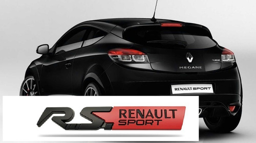 Renault Rs Logo Emblema Deportivo Rojo Letra Negra